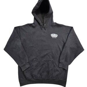 Ron Jon Hoodie Mens XL Black Heavyweight Hooded Pockets Graphic Surfboards